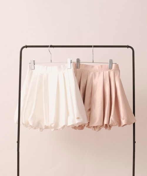 loin nuit（ロワンニュイ）の「balloon mini skirt / バルーンミニスカート（スカート・レディース・ピンク/ホワイト・FREE）」の7枚目の写真