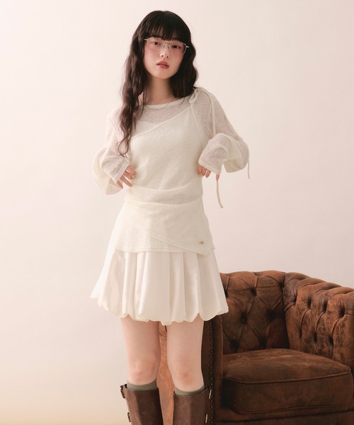 balloon mini skirt / バルーンミニスカート（スカート）｜loin nuit