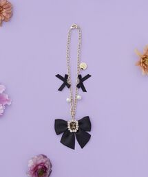 Maison de FLEUR | ビジューリボンパールバッグチャーム(チャーム)