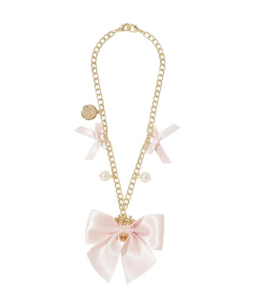 Maison de FLEUR(メゾンドフルール)の「ビジューリボンパールバッグチャーム(チャーム・レディース・ブラック/ラベンダー/ネイビー/ピンク・FREE)」の7枚目の写真
