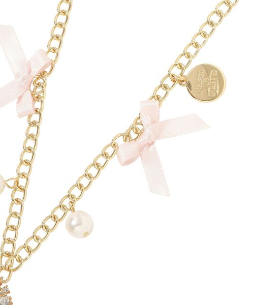 Maison de FLEUR(メゾンドフルール)の「ビジューリボンパールバッグチャーム(チャーム・レディース・ブラック/ラベンダー/ネイビー/ピンク・FREE)」の9枚目の写真