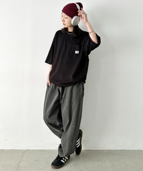 THE NORTH FACE(ザノースフェイス)の「【国内未発売】 THE NORTH FACE(ザ・ノースフェイス)/ルーズフィット ポケT クルーネック オーバーサイズ ユニセックス ポケット付き コットン 半袖 Tシャツ /POCKET S/S R/TEE(Tシャツ/カットソー・レディース・ブラック/グレイッシュベージュ/ホワイト・XL/L/M/XXL)」の22枚目の写真