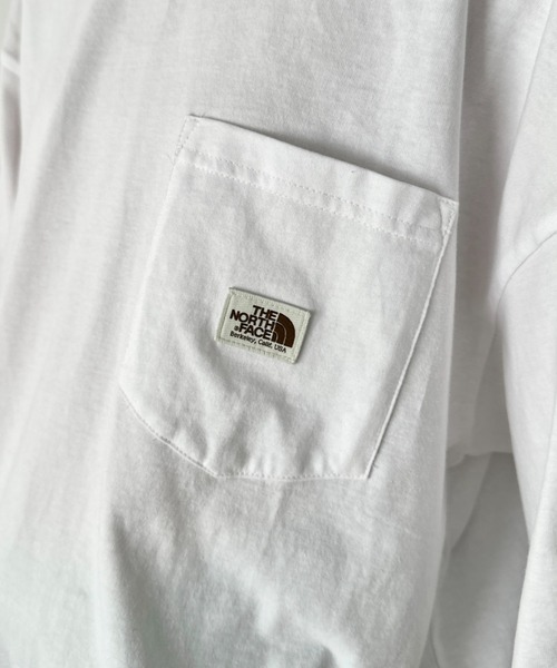 THE NORTH FACE(ザノースフェイス)の「【国内未発売】 THE NORTH FACE(ザ・ノースフェイス)/ルーズフィット ポケT クルーネック オーバーサイズ ユニセックス ポケット付き コットン 半袖 Tシャツ /POCKET S/S R/TEE(Tシャツ/カットソー・レディース・ブラック/グレイッシュベージュ/ホワイト・XL/L/M/XXL)」の4枚目の写真
