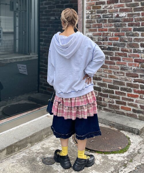 HELLO.SANFRANCISCO（ハローサンフランシスコ）の「【HELLO.SANFRANCISCO/ハローサンフランシスコ】ビッグリボン裏毛パーカー（パーカー・レディース・イエロー/ピンク/グレー・ONE SIZE）」の6枚目の写真