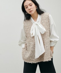 LARUTA（ラルータ）の「【LARUTA】[Web限定]リボンヤーンニットベスト（ベスト）」