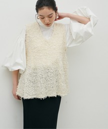 LARUTA（ラルータ）の「【LARUTA】[Web限定]リボンヤーンニットベスト（ベスト）」