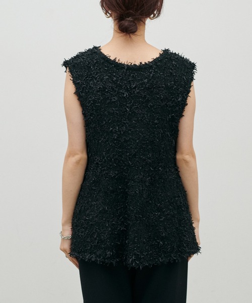 LARUTA（ラルータ）の「【LARUTA】[Web限定]リボンヤーンニットベスト（ベスト・レディース・ブラック/ベージュ/アイボリー・MEDIUM）」の10枚目の写真