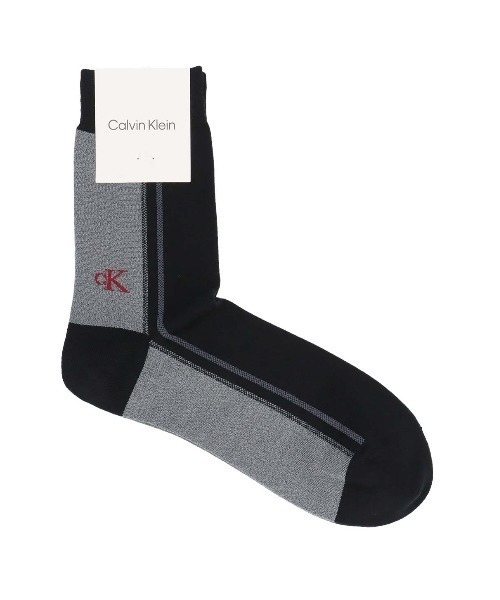 Calvin Klein（カルバン・クライン）の「Calvin Klein Tonal Colorblok クルーソックス 02542276（ソックス/靴下・メンズ・ブラック/グレー系その他/ダークブルー/サンドベージュ・25-27CM）」の2枚目の写真