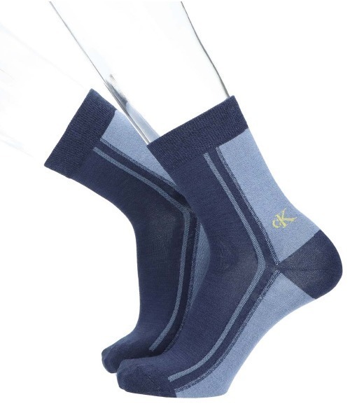 Calvin Klein（カルバン・クライン）の「Calvin Klein Tonal Colorblok クルーソックス 02542276（ソックス/靴下・メンズ・ブラック/グレー系その他/ダークブルー/サンドベージュ・25-27CM）」の10枚目の写真