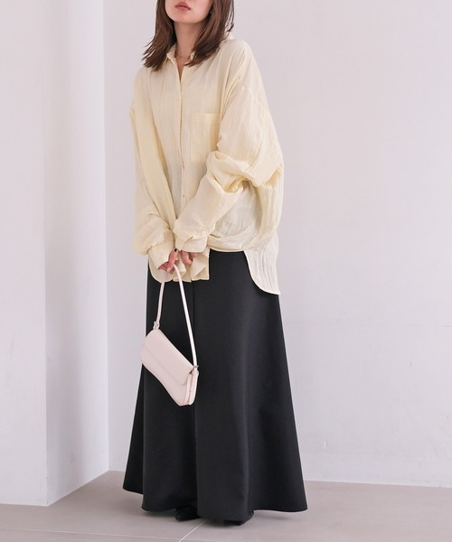 AKTE（アクテ）の「フレアマキシスカート（スカート・レディース・ブラック/アイボリー・2T/1/2）」の13枚目の写真