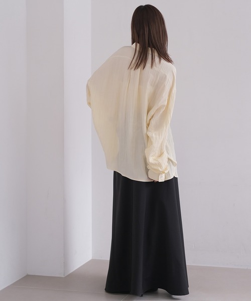 AKTE（アクテ）の「フレアマキシスカート（スカート・レディース・ブラック/アイボリー・2T/1/2）」の14枚目の写真