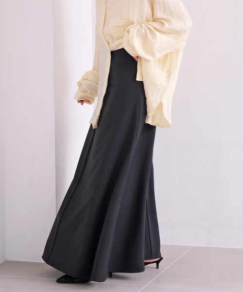 AKTE（アクテ）の「フレアマキシスカート（スカート・レディース・ブラック/アイボリー・2T/1/2）」の15枚目の写真