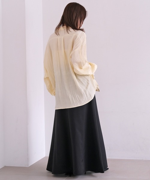 AKTE（アクテ）の「フレアマキシスカート（スカート・レディース・ブラック/アイボリー・2T/1/2）」の17枚目の写真