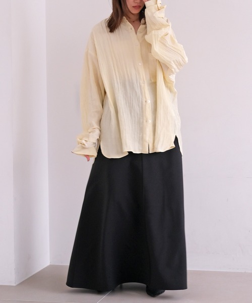 AKTE（アクテ）の「フレアマキシスカート（スカート・レディース・ブラック/アイボリー・2T/1/2）」の18枚目の写真