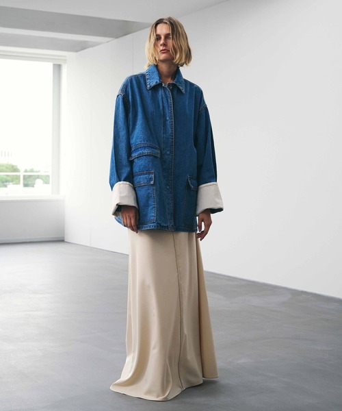 AKTE（アクテ）の「フレアマキシスカート（スカート・レディース・ブラック/アイボリー・2T/1/2）」の19枚目の写真