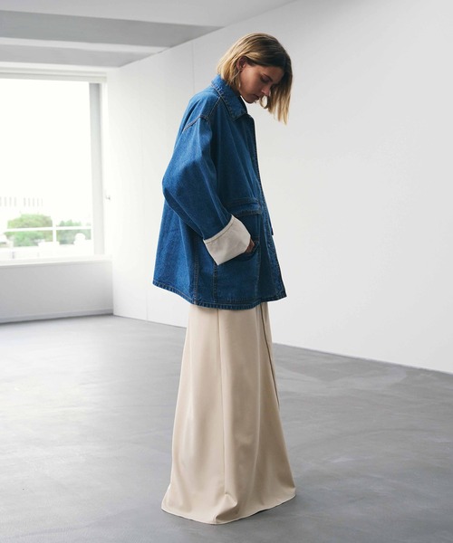 AKTE（アクテ）の「フレアマキシスカート（スカート・レディース・ブラック/アイボリー・2T/1/2）」の20枚目の写真