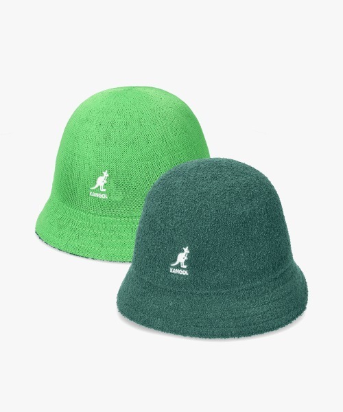 KANGOL（カンゴール）の「KANGOL KIDS REVERSIBLE CASUAL / カンゴール（ハット・キッズ・グリーン/ピンク/イエロー・kids-L/kids-M）」の2枚目の写真