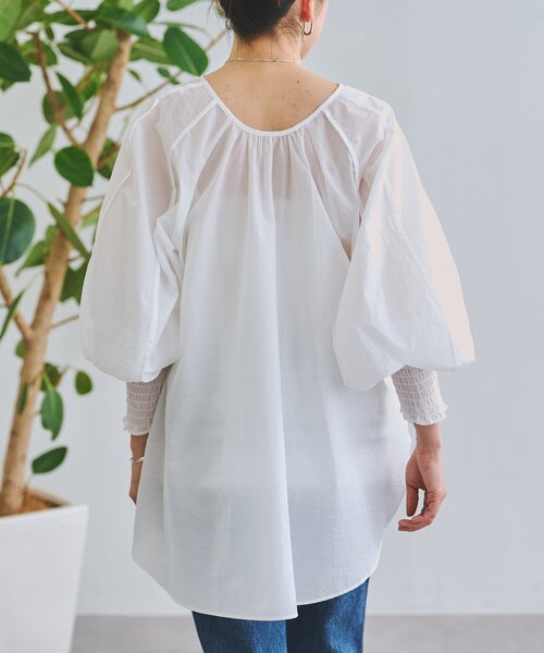 BEARDSLEY(ビアズリー)の「シアーブラウス(シャツ/ブラウス・レディース・ブラック/ホワイト・FREE)」の5枚目の写真