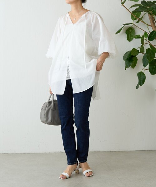 BEARDSLEY(ビアズリー)の「シアーブラウス(シャツ/ブラウス・レディース・ブラック/ホワイト・FREE)」の11枚目の写真