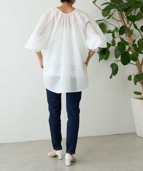 BEARDSLEY(ビアズリー)の「シアーブラウス(シャツ/ブラウス・レディース・ブラック/ホワイト・FREE)」の13枚目の写真