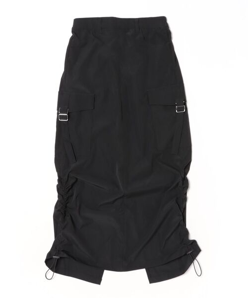 CECIL McBEE（セシルマクビー）の「ナイロンタッチカーゴナロースカート（スカート・レディース・ブラック/カーキ・MEDIUM/LARGE）」の9枚目の写真