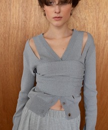 leinwande（ラインヴァンド）の「Ribbon Tie Dry-touch Cardigan（カーディガン/ボレロ）」