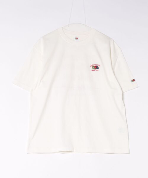FRUIT OF THE LOOM(フルーツオブザルーム)の「19/-スラブ天竺Tシャツ1 / フルーツオブザルーム 半袖 メッセージTシャツ(Tシャツ/カットソー・メンズ・ホワイト/イエロー/チャコールグレー・M/L/S)」の1枚目の写真