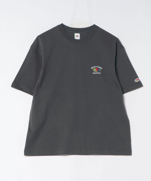 FRUIT OF THE LOOM(フルーツオブザルーム)の「19/-スラブ天竺Tシャツ1 / フルーツオブザルーム 半袖 メッセージTシャツ(Tシャツ/カットソー・メンズ・ホワイト/イエロー/チャコールグレー・M/L/S)」の2枚目の写真