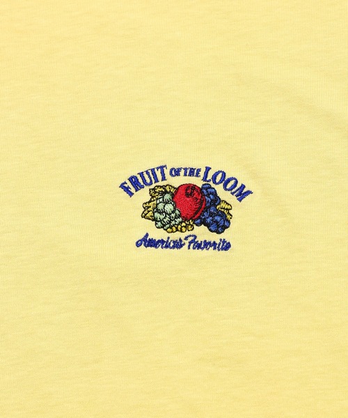 FRUIT OF THE LOOM(フルーツオブザルーム)の「19/-スラブ天竺Tシャツ1 / フルーツオブザルーム 半袖 メッセージTシャツ(Tシャツ/カットソー・メンズ・ホワイト/イエロー/チャコールグレー・M/L/S)」の5枚目の写真