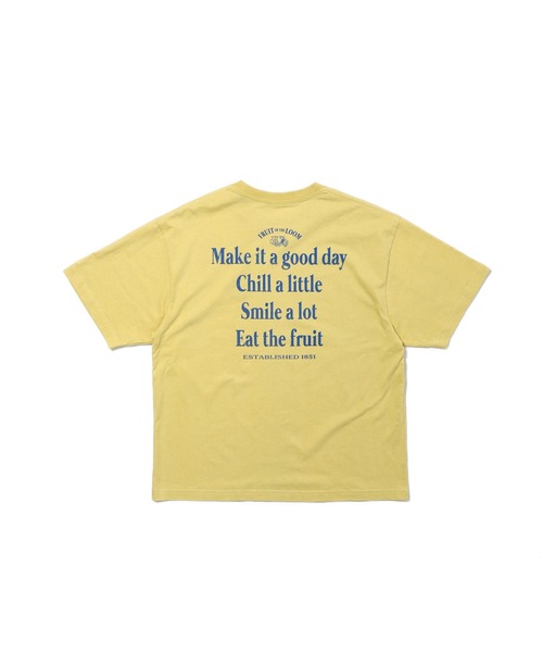 FRUIT OF THE LOOM(フルーツオブザルーム)の「19/-スラブ天竺Tシャツ1 / フルーツオブザルーム 半袖 メッセージTシャツ(Tシャツ/カットソー・メンズ・ホワイト/イエロー/チャコールグレー・M/L/S)」の12枚目の写真