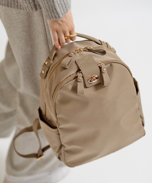 HAYNI(ヘイニ)の「Nylon Loche Ruck ナイロンロシェリュック【第2世代・改良版】(バックパック/リュック・レディース・ブラック/グレー系・FREE)」の4枚目の写真