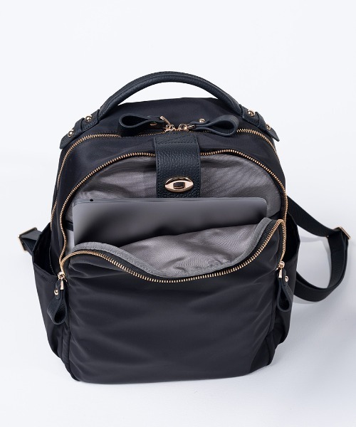 HAYNI(ヘイニ)の「Nylon Loche Ruck ナイロンロシェリュック【第2世代・改良版】(バックパック/リュック・レディース・ブラック/グレー系・FREE)」の12枚目の写真