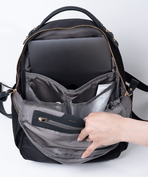 HAYNI(ヘイニ)の「Nylon Loche Ruck ナイロンロシェリュック【第2世代・改良版】(バックパック/リュック・レディース・ブラック/グレー系・FREE)」の15枚目の写真