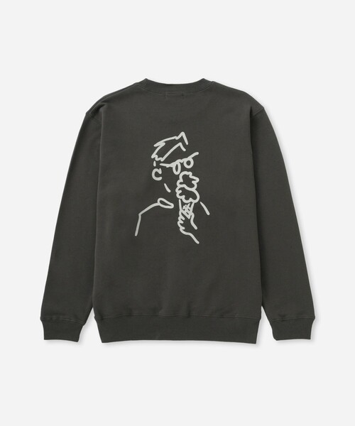 Saturdays NYC（サタデーズ ニューヨークシティ ）の「BIG BABY ICE CREAM x Saturdays NYC ICE Sweatshirt（スウェット・メンズ・チャコールグレー/ベージュ・M/S/XL/L）」の2枚目の写真