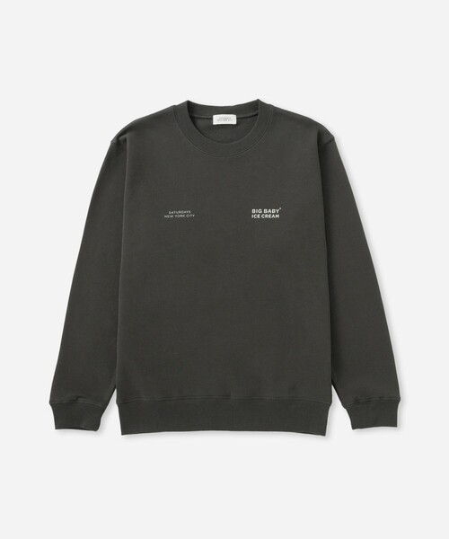 Saturdays NYC（サタデーズ ニューヨークシティ ）の「BIG BABY ICE CREAM x Saturdays NYC ICE Sweatshirt（スウェット・メンズ・チャコールグレー/ベージュ・M/S/XL/L）」の3枚目の写真