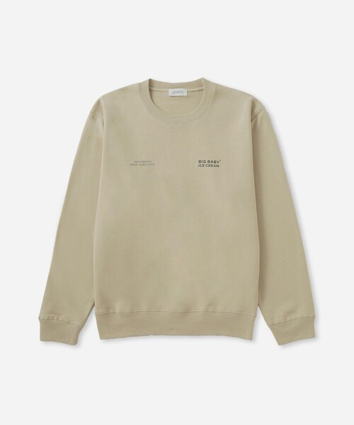 Saturdays NYC（サタデーズ ニューヨークシティ ）の「BIG BABY ICE CREAM x Saturdays NYC ICE Sweatshirt（スウェット・メンズ・チャコールグレー/ベージュ・M/S/XL/L）」の4枚目の写真