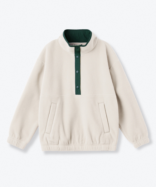 MUSINSA STANDARD KIDS（ムシンサスタンダードキッズ）の「オーバーサイズ ポーラフリースアノラック [クリーム]（その他トップス・レディース・その他・130/100/140/160/150/120/110）」の2枚目の写真