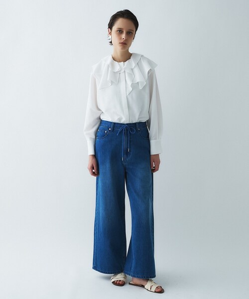cloenc（クロエンス）の「【マシンウォッシュ】ラッフルフリルブラウス（シャツ/ブラウス・レディース・ブラウン系その他/ホワイト・02）」の3枚目の写真