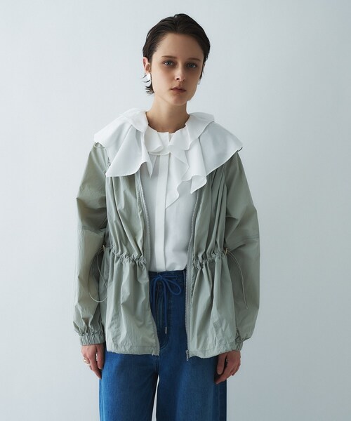 cloenc（クロエンス）の「【マシンウォッシュ】ラッフルフリルブラウス（シャツ/ブラウス・レディース・ブラウン系その他/ホワイト・02）」の11枚目の写真