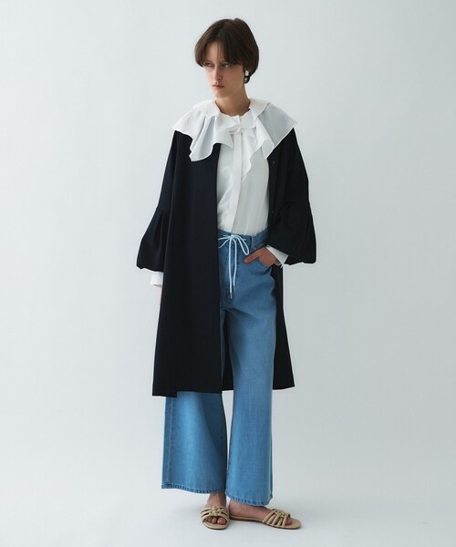 cloenc（クロエンス）の「【マシンウォッシュ】ラッフルフリルブラウス（シャツ/ブラウス・レディース・ブラウン系その他/ホワイト・02）」の12枚目の写真