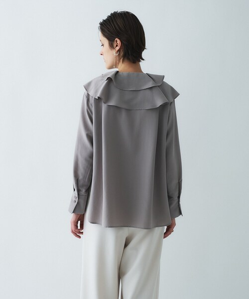 cloenc（クロエンス）の「【マシンウォッシュ】ラッフルフリルブラウス（シャツ/ブラウス・レディース・ブラウン系その他/ホワイト・02）」の19枚目の写真