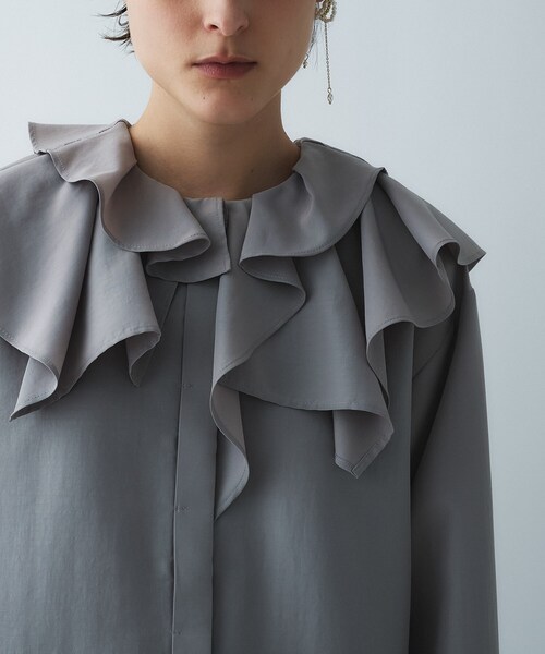 cloenc（クロエンス）の「【マシンウォッシュ】ラッフルフリルブラウス（シャツ/ブラウス・レディース・ブラウン系その他/ホワイト・02）」の21枚目の写真