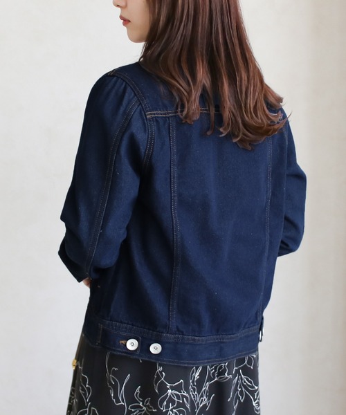 Social GIRL（ソーシャルガール）の「【SL】【it】【Social GIRL】ショート丈Gジャン（デニムジャケット・レディース・ネイビー・M）」の3枚目の写真