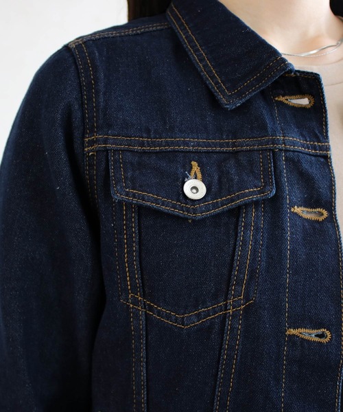 Social GIRL（ソーシャルガール）の「【SL】【it】【Social GIRL】ショート丈Gジャン（デニムジャケット・レディース・ネイビー・M）」の9枚目の写真