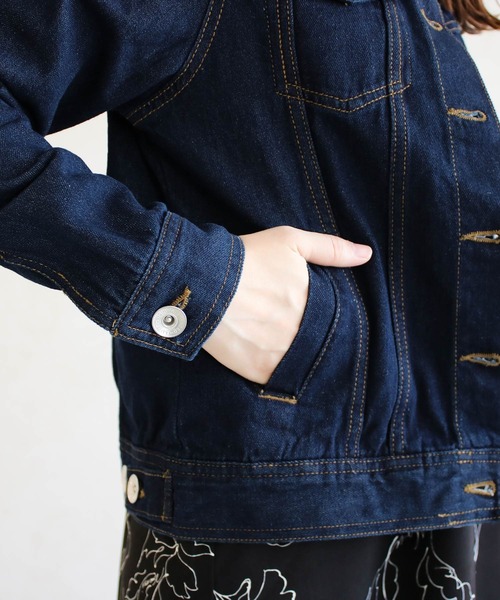 Social GIRL（ソーシャルガール）の「【SL】【it】【Social GIRL】ショート丈Gジャン（デニムジャケット・レディース・ネイビー・M）」の10枚目の写真