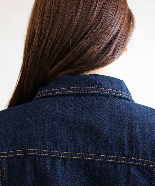 Social GIRL（ソーシャルガール）の「【SL】【it】【Social GIRL】ショート丈Gジャン（デニムジャケット・レディース・ネイビー・M）」の12枚目の写真