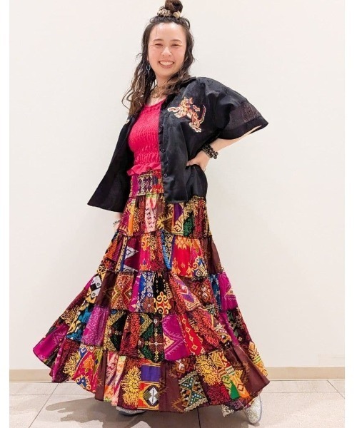 チャイハネ（チャイハネ）の「【チャイハネ】レチョリトップス（Tシャツ/カットソー・レディース・ピンク/ホワイト/ブルー・FREE）」の10枚目の写真