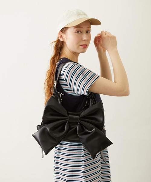 MILKFED.(ミルクフェド)の「CUT OUT LOGO PLAID NYLON CAP(キャップ・レディース・ライトブルー/オフホワイト/チャコール・ONE SIZE)」の19枚目の写真