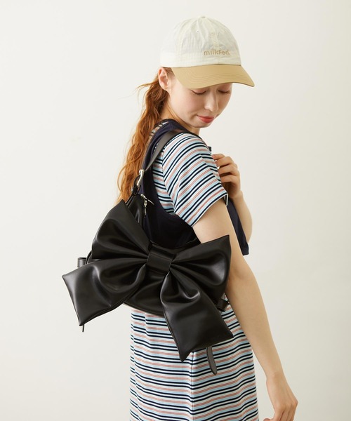 MILKFED.(ミルクフェド)の「CUT OUT LOGO PLAID NYLON CAP(キャップ・レディース・ライトブルー/オフホワイト/チャコール・ONE SIZE)」の20枚目の写真