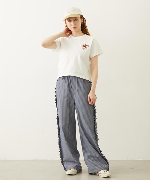 MILKFED.(ミルクフェド)の「CUT OUT LOGO PLAID NYLON CAP(キャップ・レディース・ライトブルー/オフホワイト/チャコール・ONE SIZE)」の15枚目の写真